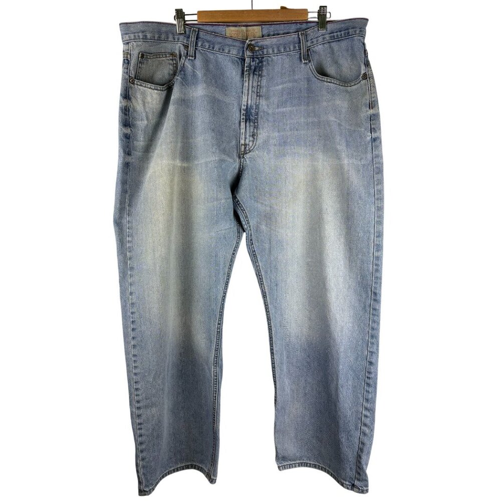 Vintage Western Cowboy Wrangler Loose Straight Jeans, Men's 42X30